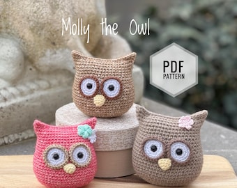 Crochet Owl Family Pattern: Mum and Baby Amigurumi (PDF)