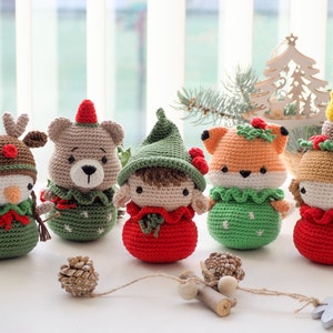Crochet Christmas Ornaments: Elf, Bear, Fox, Candle and Snowman /Pattern/PDF/English, German only/ Christmas gift, Christmas ornament toys image 2