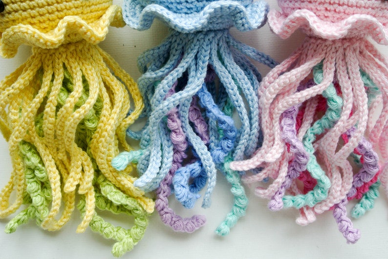 Crochet Jellyfish /Pattern/ PDF/English only/Amigurumi, Crochet Jellyfish, Jellyfish Toy, Newborn Toy, Plush Toy, Amigurumi image 7