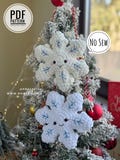 No-Sew Crochet Snowflake Pattern | Plush Christmas Decoration | Amigurumi PDF