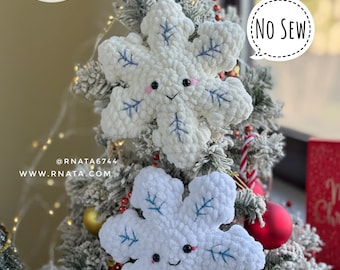 Patrón de copo de nieve de peluche a crochet (PDF)