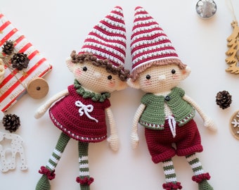Crochet Christmas Elves, Pattern, PDF, English, Amigurumi, Christmas toy,  Christmas Elf, Handmade, Christmas time