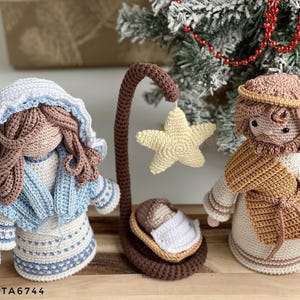 Crochet Nativity Scene Pattern – Mary, Joseph & Baby Jesus (PDF) - Etsy