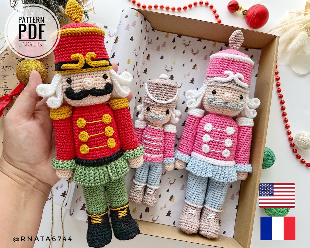 Crochet Christmas Nutcracker Pattern: Small and Large Toy (PDF) - Etsy