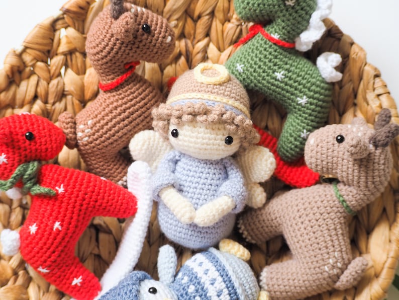 Crochet Christmas decoration: Rocking Horse, Reindeer, Penguin and Angel/Pattern/PDF/ English only/ Christmas ornaments, Christmas Amigurumi image 9