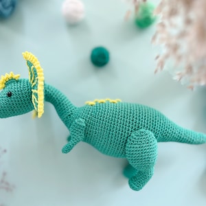 Crochet Dinosaurs: dilophosaurus, pterodactyl, ankylosaurs and triceratops/Pattern/PDF/ English only/ Amigurumi, Dinosaurs, Dinosaurs toys image 8