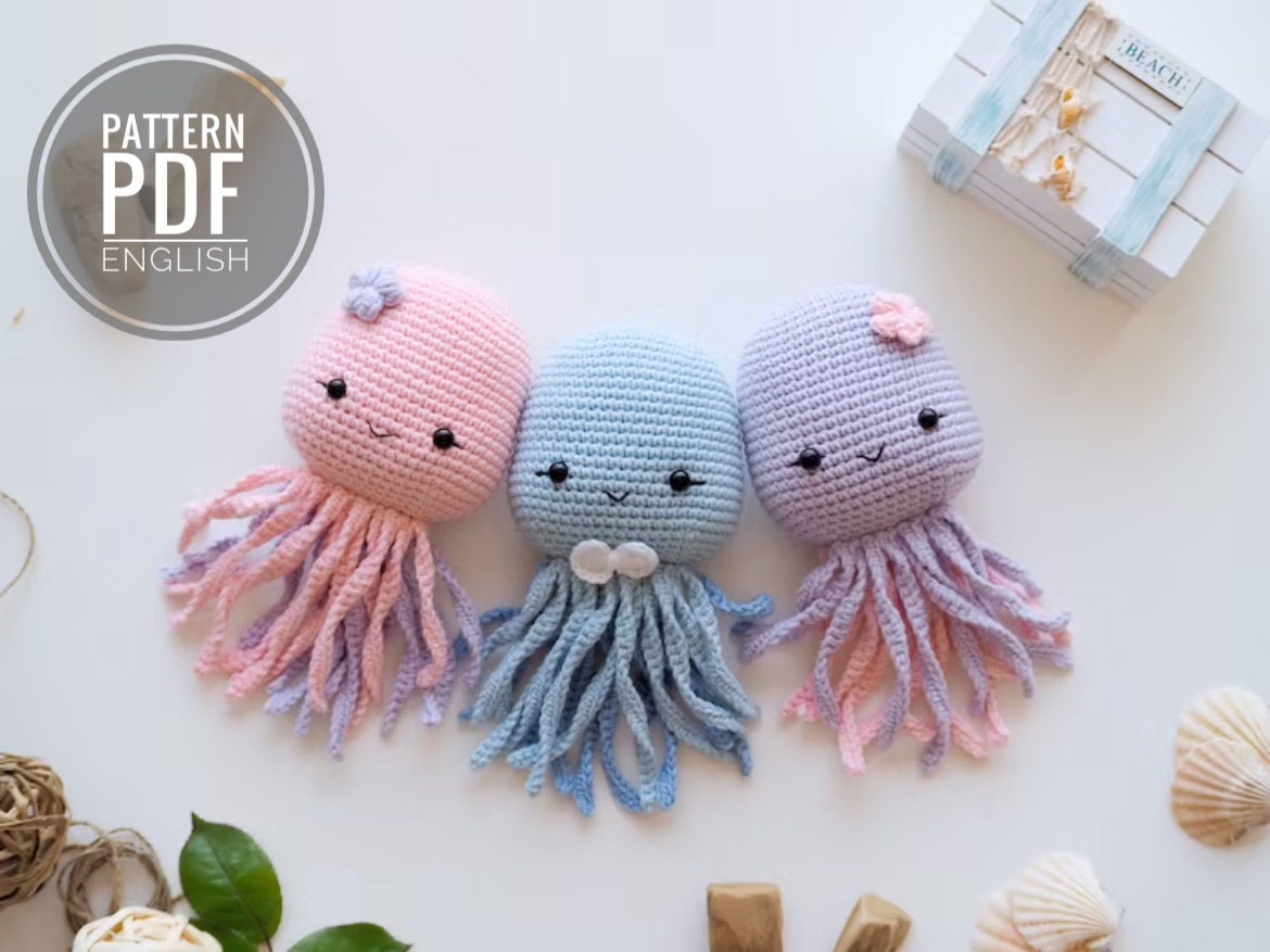 Oktopus Häkelanleitung: Amigurumi Baby Spielzeug (PDF)