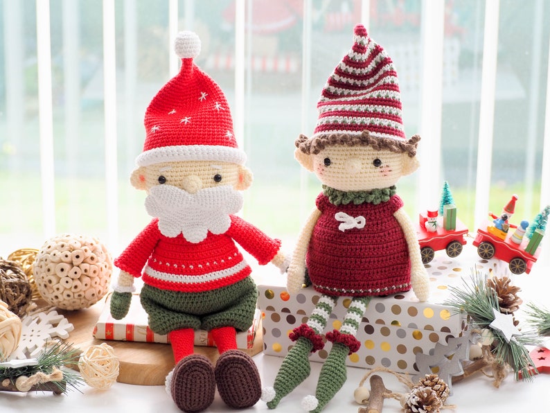 Crochet Christmas Elves Pattern, Christmas Doll (PDF) image 6