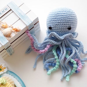 Crochet Jellyfish /Pattern/ PDF/English only/Amigurumi, Crochet Jellyfish, Jellyfish Toy, Newborn Toy, Plush Toy, Amigurumi image 10
