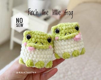 Crochet Mini Frog NO-SEW Pattern (PDF)