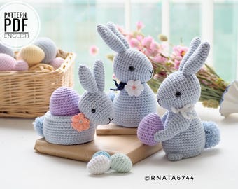 Häkelanleitung für Osterhasen, Osterspielzeuge (PDF-Häkelanleitung)