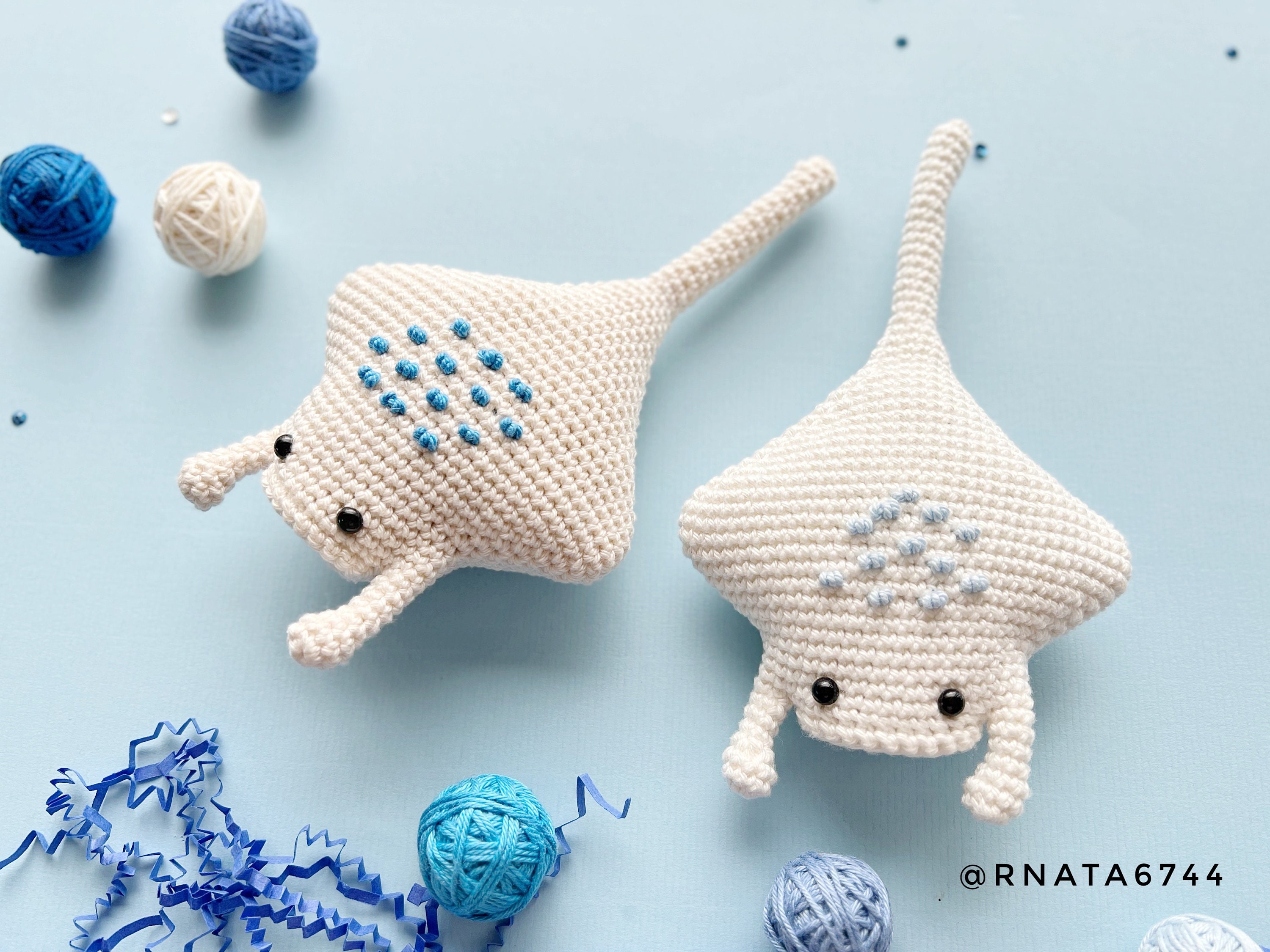 かぎ針編みの海の動物のパターン：あみぐるみの海のおもちゃ（PDF