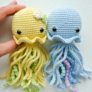 Crochet Jellyfish /Pattern/ PDF/English only/Amigurumi, Crochet Jellyfish, Jellyfish Toy, Newborn Toy, Plush Toy, Amigurumi image 4