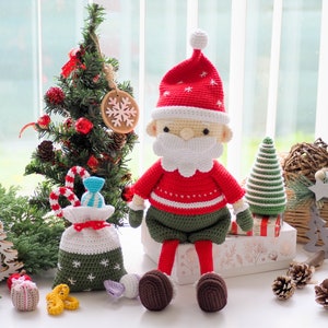 Crochet Santa Clause, Pattern, PDF, English, Christmas, Christmas toy, Santa toy