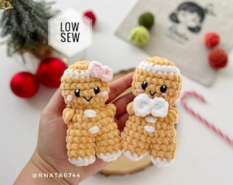 Patrón de mini juguetes navideños de jengibre a crochet (PDF)