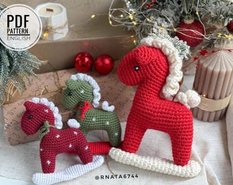 Weihnachtliche Häkelanleitung für Schaukelpferd (PDF)