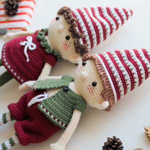Crochet Christmas Elves Pattern, Christmas Doll (PDF) image 9
