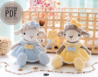 Crochet Lamb Kio /Pattern/PDF/English only/ Amigurumi, Crochet sheep, Crocheted toys, Baby toys, Newborn toys, Lamb Toy, Crochet Sheep toy