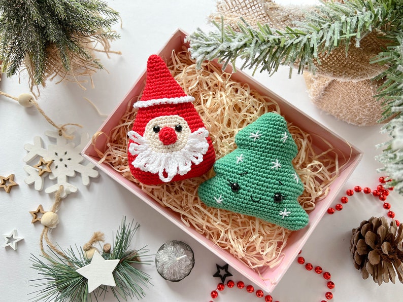 Crochet Christmas Ornaments: Elf, Christmas Tree, Santa and Reindeer /Pattern/PDF/English only/ Christmas gift, Christmas Decoration Toys image 8