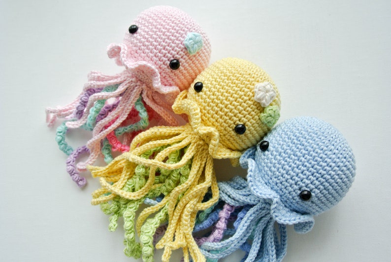 Crochet Jellyfish /Pattern/ PDF/English only/Amigurumi, Crochet Jellyfish, Jellyfish Toy, Newborn Toy, Plush Toy, Amigurumi image 8