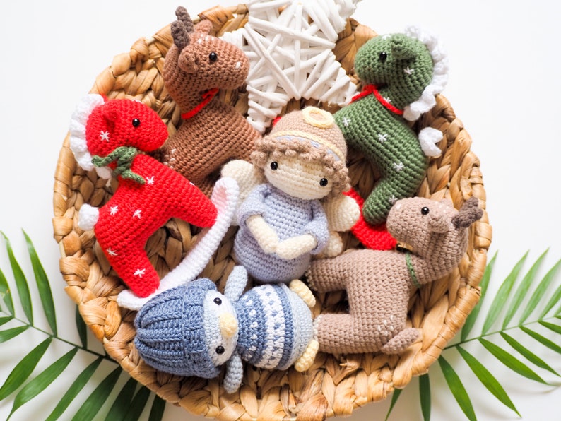 Crochet Christmas decoration: Rocking Horse, Reindeer, Penguin and Angel/Pattern/PDF/ English only/ Christmas ornaments, Christmas Amigurumi image 2