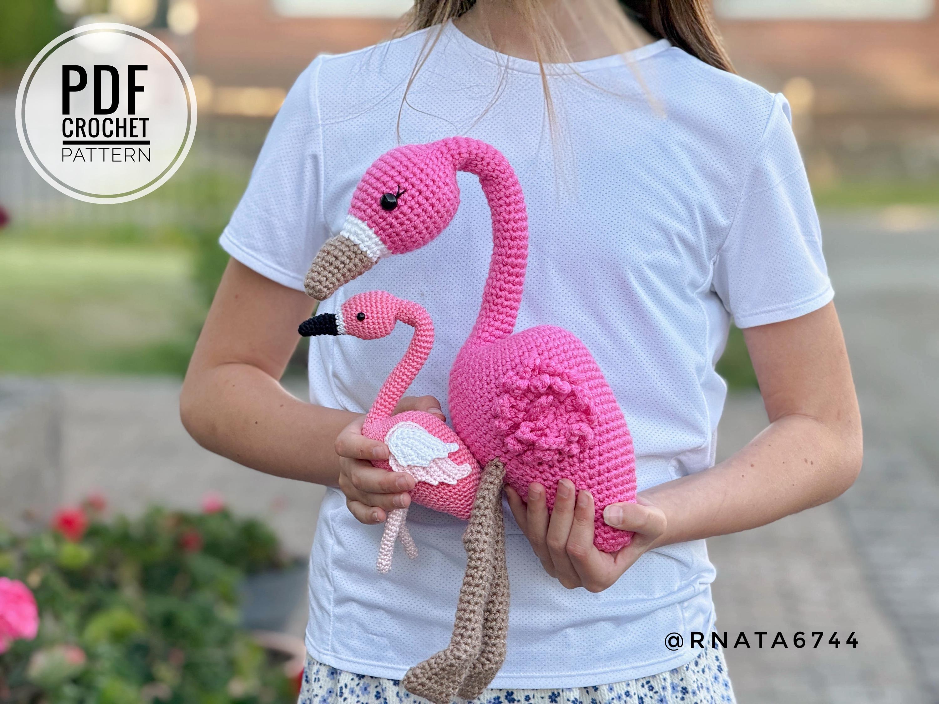 Crochet Flamingo Family Pattern: Amigurumi Mum and Baby (PDF) - Etsy