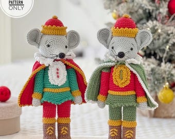 Patrón de ganchillo del Rey Ratón de Navidad: Juguete navideño (PDF)