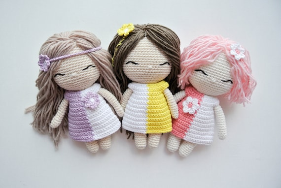 Crochet Doll Pattern PDF English Amigurumi Etsy