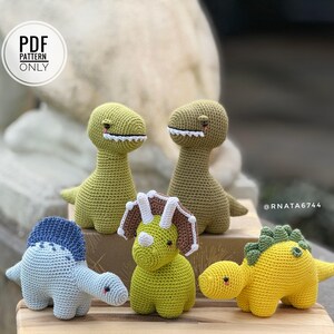 Crochet Baby Dinosaurus: T-Rex, Triceratops, Brontosaurus, Stegosaurus Pattern (PDF) image 2
