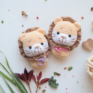 Crochet Mini Toys: elephant, tiger, panda, koala, lion and monkey /Pattern/PDF/English only/ Amigurumi, Baby Mobile Toy, Safari toys image 5