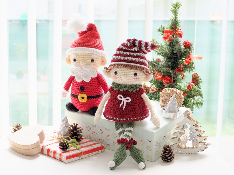 Crochet Christmas Elves Pattern, Christmas Doll (PDF) image 5