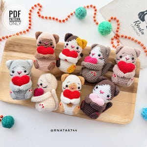 Patrón de mini gatos de ganchillo: Amigurumi 7 en 1 (PDF)
