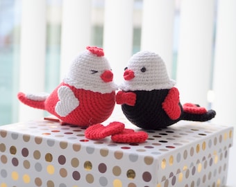 Crochet Valentine's Birds Amigurumi Pattern (PDF)