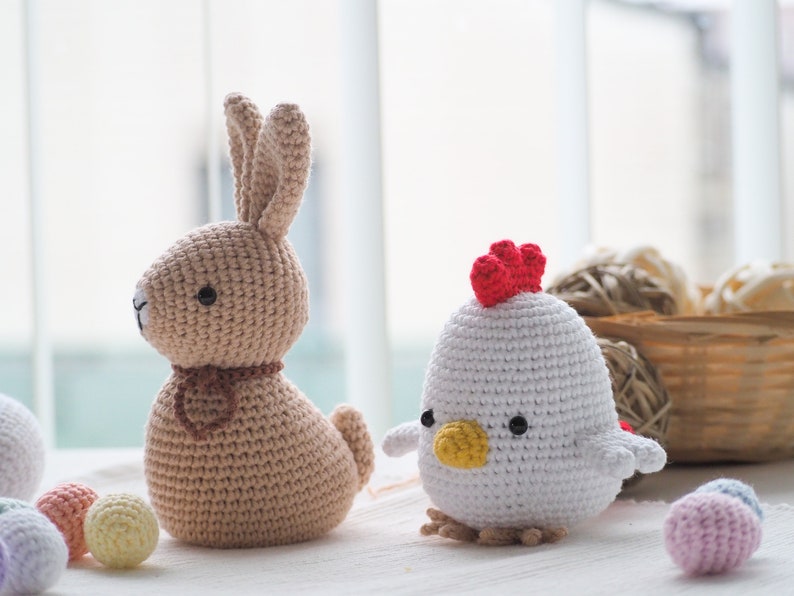 Crochet Easter Decoration: bunnies, sheep's, chick and eggs, Pattern, PDF, English, Easter toys, Amigurumi, Handmade, Easter ornaments image 5