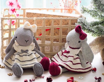 Crochet Bunny Pattern: Amigurumi Doll, (PDF)