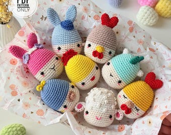 Häkelanleitung Osterei: Drache, Küken, Hahn und Mehr (PDF)