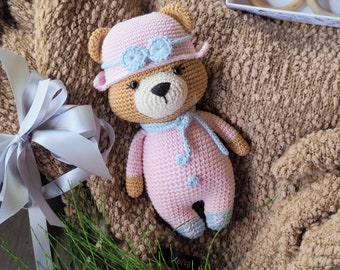 Patrón de osito de peluche a crochet (PDF, inglés y alemán)