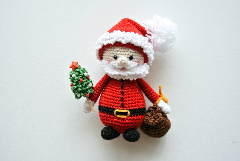 Crochet Christmas Decoration: Santa, Piggi and Gingerbread, Pattern, PDF, English, Amigurumi image 4