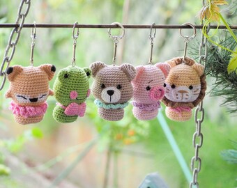 あみぐるみ　30体セット かぎ針編みのミニ動物柄セット：30個のあみぐるみベビーおもちゃ（PDF