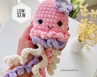 Plüschqualle häkeln: Low-Sew Amigurumi Stofftier (PDF)