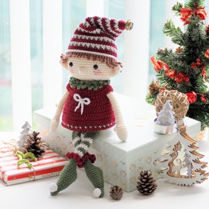 Crochet Christmas Elves Pattern, Christmas Doll (PDF) image 4