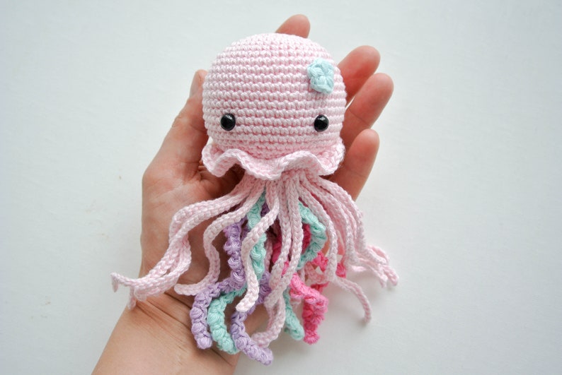 Crochet Jellyfish /Pattern/ PDF/English only/Amigurumi, Crochet Jellyfish, Jellyfish Toy, Newborn Toy, Plush Toy, Amigurumi image 5