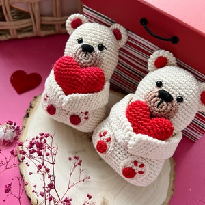 Crochet Valentines Bear /Pattern/PDF/English only/ Valentines toy, Valentines Bear, Amigurumi, Crochet Bear with Heart image 8