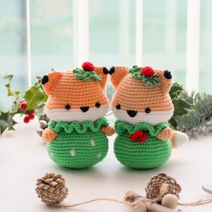 Crochet Christmas Ornaments: Elf, Bear, Fox, Candle and Snowman /Pattern/PDF/English, German only/ Christmas gift, Christmas ornament toys image 7