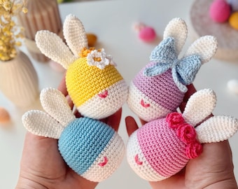 Uova di Pasqua all'uncinetto, decorazioni pasquali, schema (PDF)