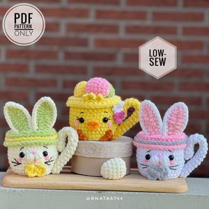 Crochet Easter Basket: Bunny, Chicken, Easter Mugs Pattern (PDF)