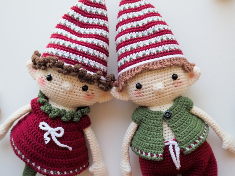 Crochet Christmas Elves Pattern PDF English Amigurumi image 8