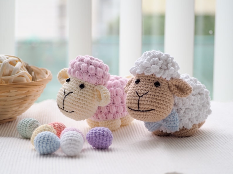 Crochet Easter Decoration: bunnies, sheep's, chick and eggs, Pattern, PDF, English, Easter toys, Amigurumi, Handmade, Easter ornaments image 6