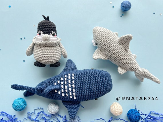 かぎ針編みの海の動物のパターン：あみぐるみの海のおもちゃ