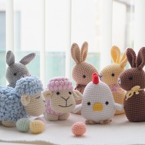 Crochet Easter Decoration: bunnies, sheep's, chick and eggs, Pattern, PDF, English, Easter toys, Amigurumi, Handmade, Easter ornaments image 8